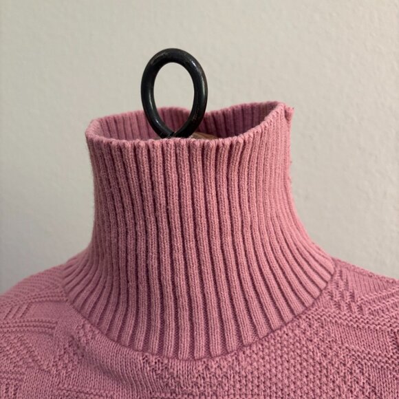Kenneth Too! Dusty Rose Knitted Turtleneck Sweater – Size Large, 100% Acrylic - Picture 8 of 16
